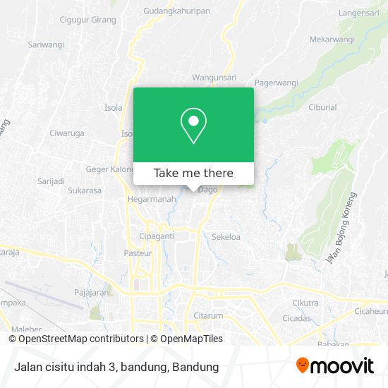 Jalan cisitu indah 3, bandung map