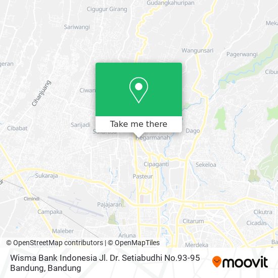 Wisma Bank Indonesia Jl. Dr. Setiabudhi No.93-95 Bandung map