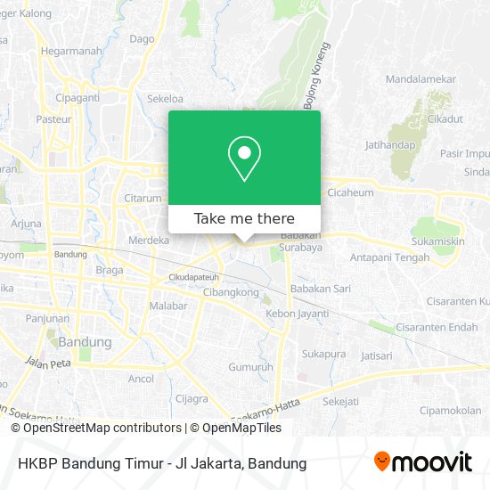 HKBP Bandung Timur - Jl Jakarta map