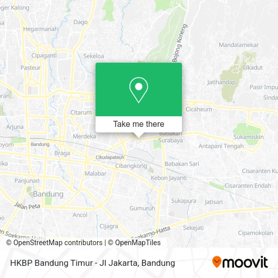 HKBP Bandung Timur - Jl Jakarta map
