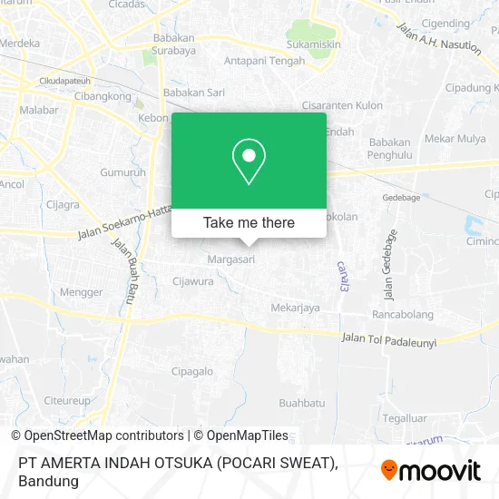 PT AMERTA INDAH OTSUKA (POCARI SWEAT) map