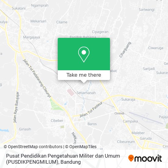 Pusat Pendidikan Pengetahuan Militer dan Umum (PUSDIKPENGMILUM) map