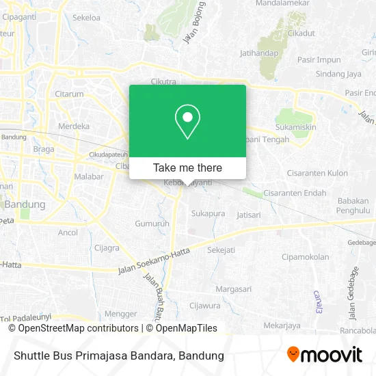Shuttle Bus Primajasa Bandara map