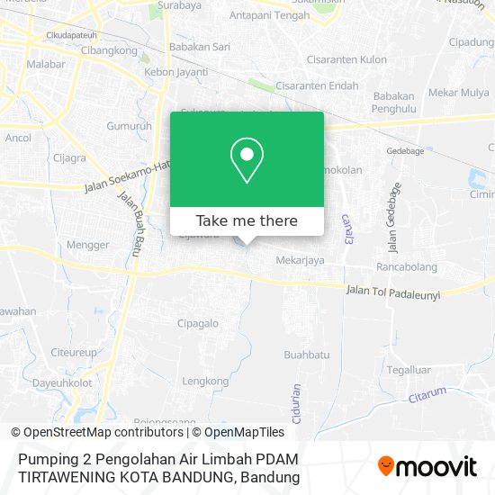 Pumping 2 Pengolahan Air Limbah PDAM TIRTAWENING KOTA BANDUNG map