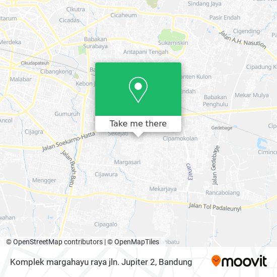 Komplek margahayu raya jln. Jupiter 2 map