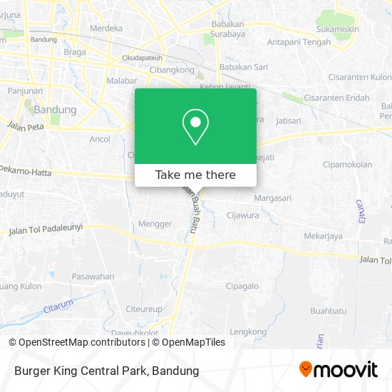 Burger King Central Park map