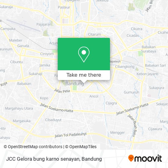 JCC Gelora bung karno senayan map