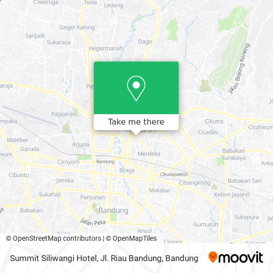 Summit Siliwangi Hotel, Jl. Riau Bandung map