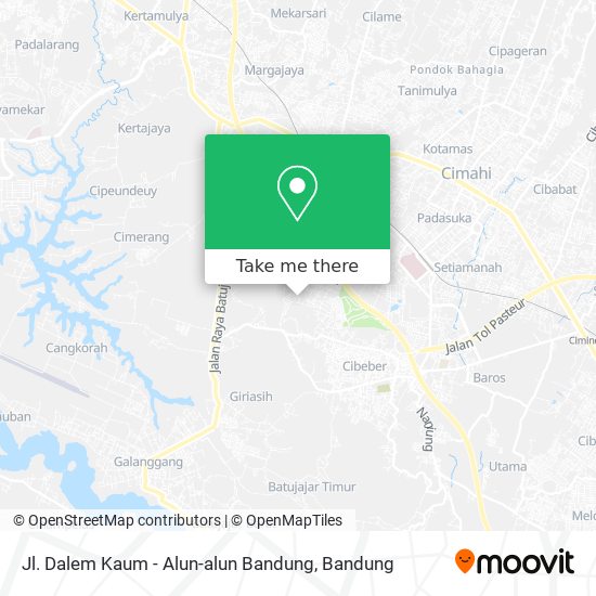 Jl. Dalem Kaum - Alun-alun Bandung map