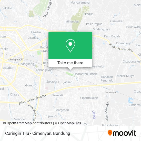 Caringin Tilu - Cimenyan map