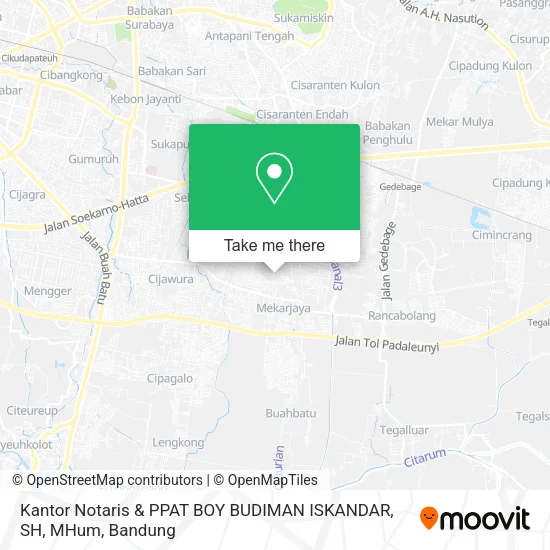 Kantor Notaris & PPAT BOY BUDIMAN ISKANDAR, SH, MHum map