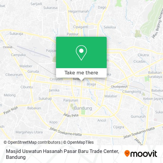 Masjid Uswatun Hasanah Pasar Baru Trade Center map