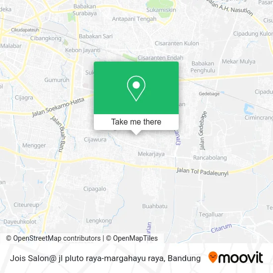 Jois Salon@ jl pluto raya-margahayu raya map