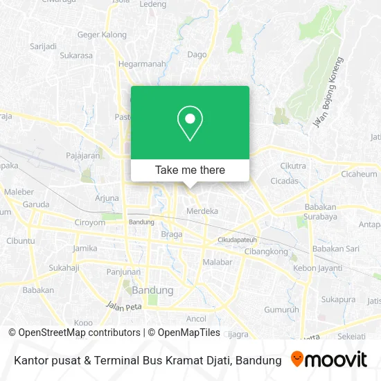 Kantor pusat & Terminal Bus Kramat Djati map