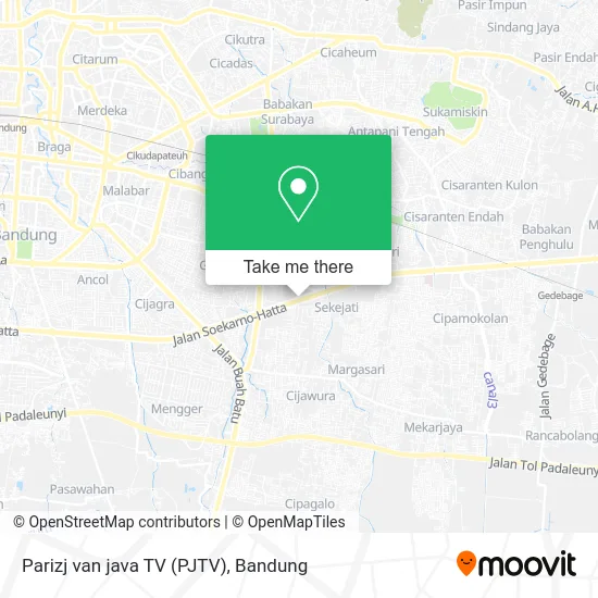 Parizj van java TV (PJTV) map