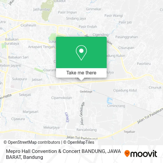 Mepro Hall Convention & Concert BANDUNG, JAWA BARAT map