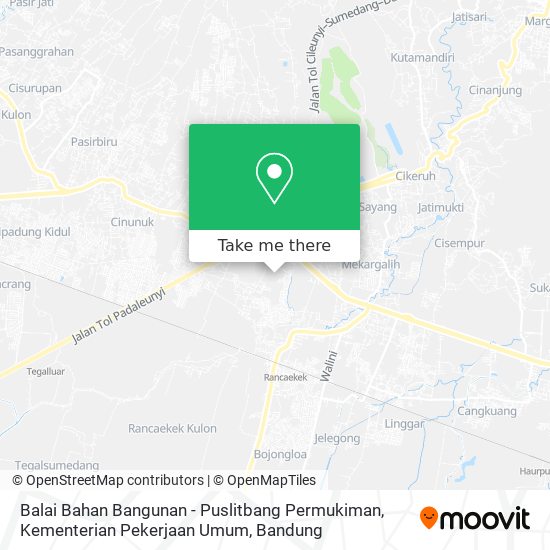 Balai Bahan Bangunan - Puslitbang Permukiman, Kementerian Pekerjaan Umum map