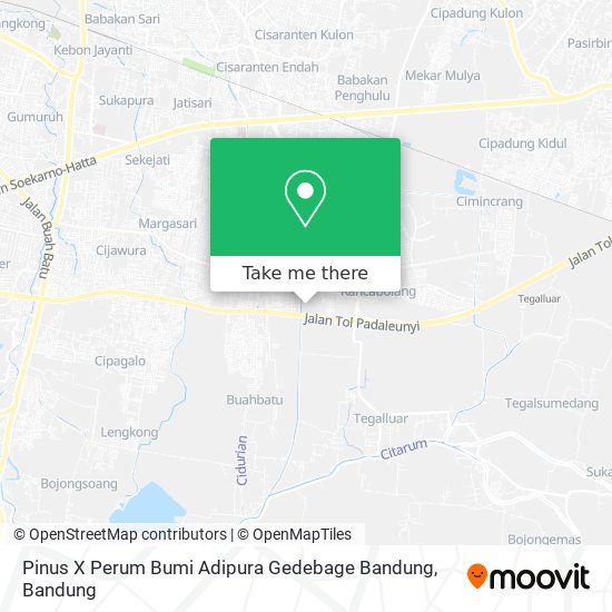 Pinus X Perum Bumi Adipura Gedebage Bandung map