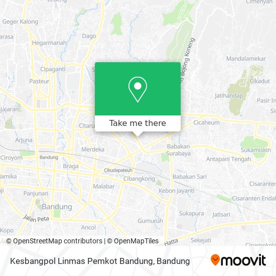 Kesbangpol Linmas Pemkot Bandung map