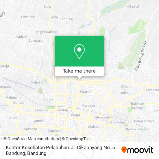 Kantor Kesehatan Pelabuhan, Jl. Cikapayang No. 5 Bandung map
