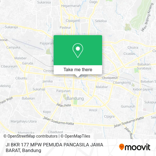 Jl BKR 177 MPW PEMUDA PANCASILA JAWA BARAT map