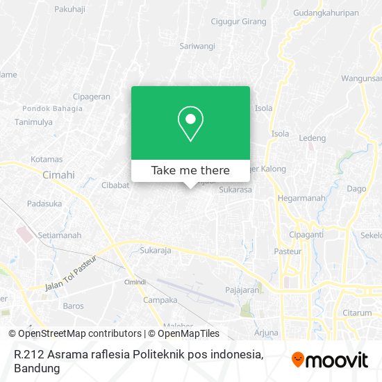 R.212 Asrama raflesia Politeknik pos indonesia map