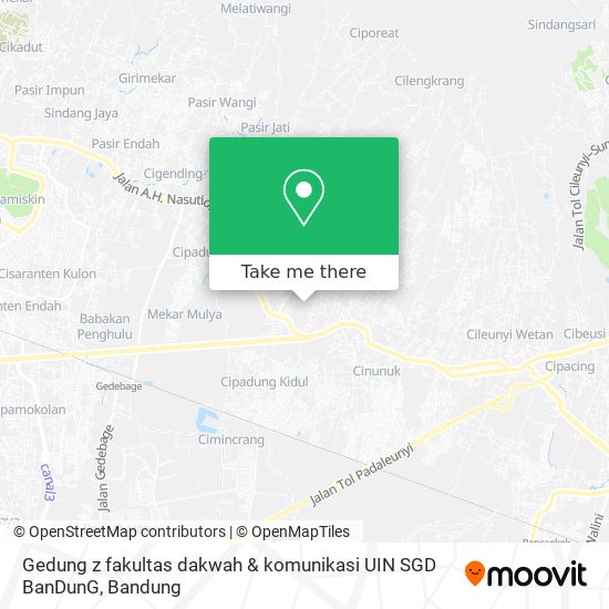 Gedung z fakultas dakwah & komunikasi UIN SGD BanDunG map