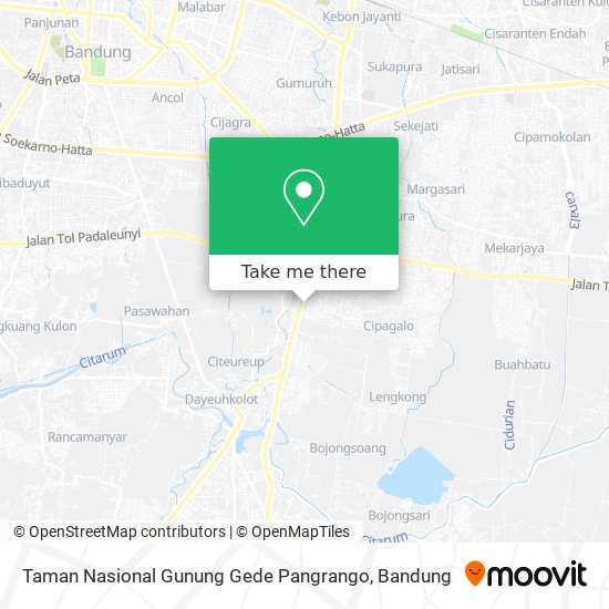 Taman Nasional Gunung Gede Pangrango map