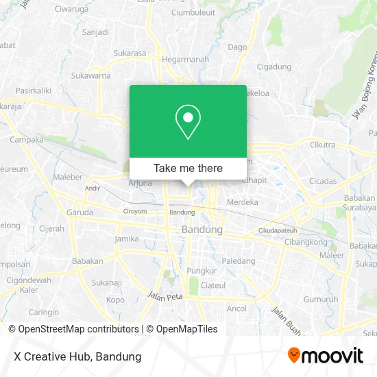 X Creative Hub map