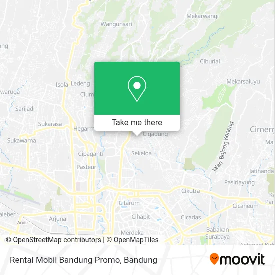 Rental Mobil Bandung Promo map