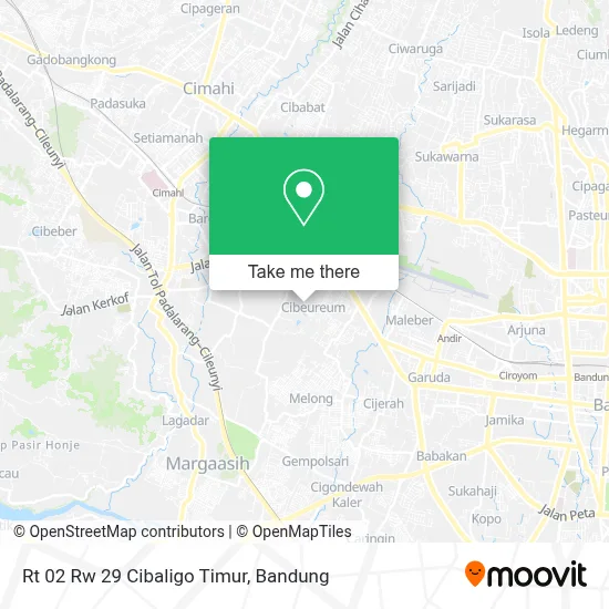 Rt 02 Rw 29 Cibaligo Timur map