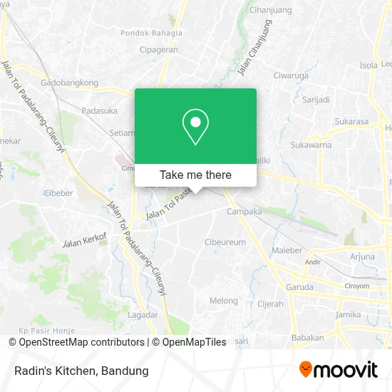 Radin's Kitchen map