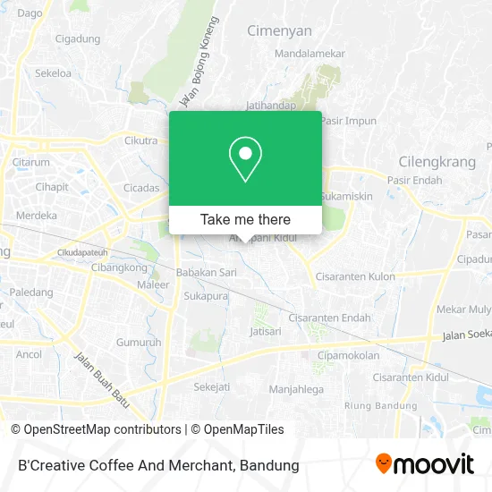 B'Creative Coffee And Merchant map