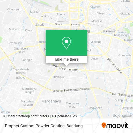 Prophet Custom Powder Coating map