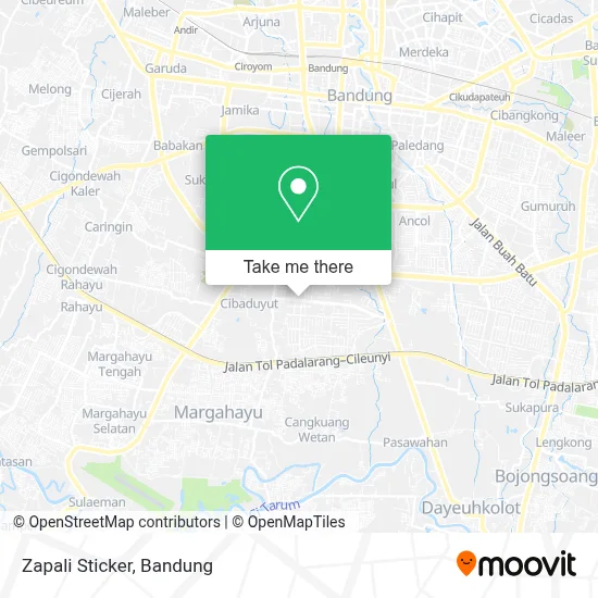 Zapali Sticker map