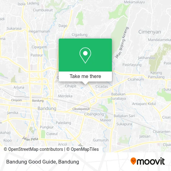 Bandung Good Guide map