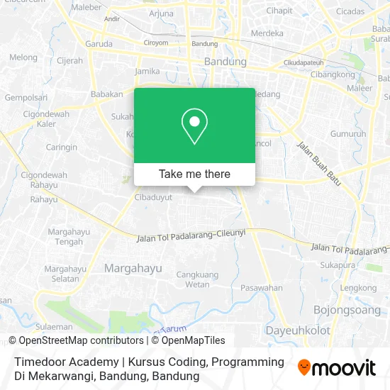 Timedoor Academy | Kursus Coding, Programming Di Mekarwangi, Bandung map