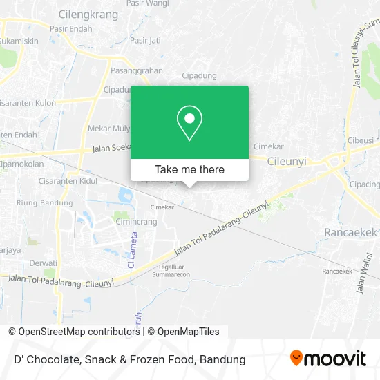 D' Chocolate, Snack & Frozen Food map