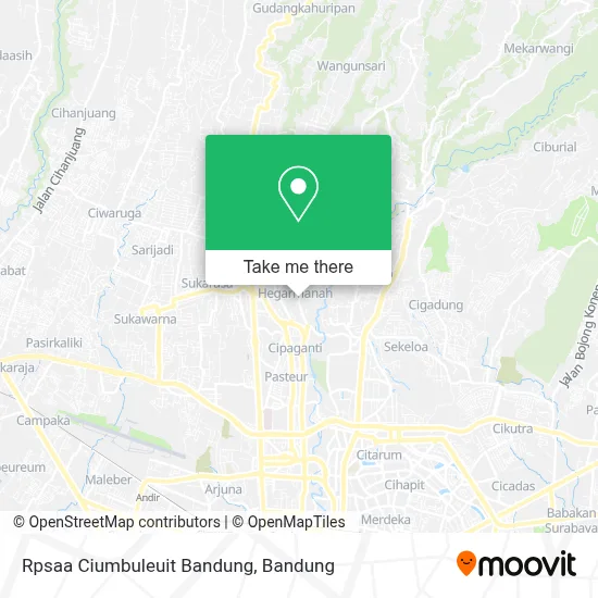 Rpsaa Ciumbuleuit Bandung map