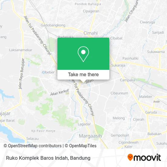 Ruko Komplek Baros Indah map