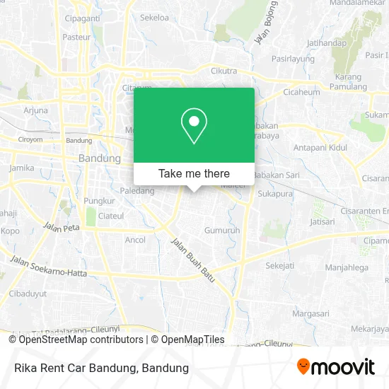 Rika Rent Car Bandung map