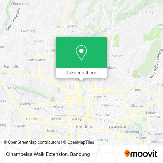 Cihampelas Walk Extension map