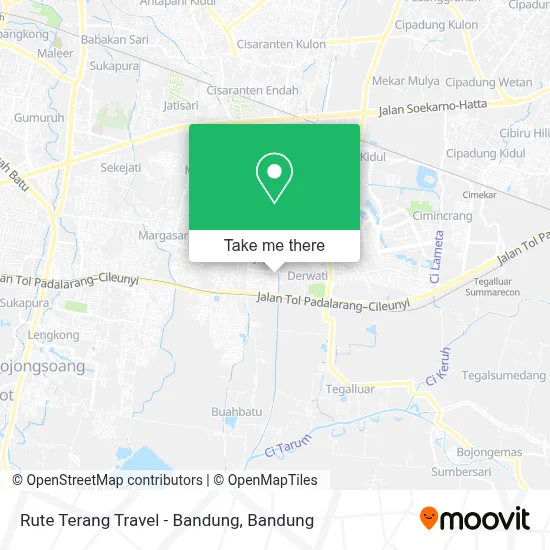 Rute Terang Travel - Bandung map