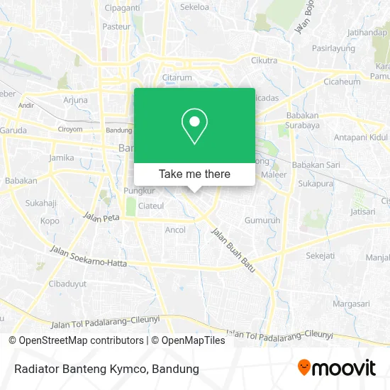 Radiator Banteng Kymco map