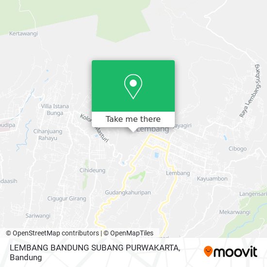 LEMBANG BANDUNG SUBANG PURWAKARTA map