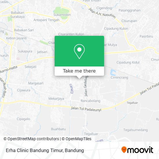 Erha Clinic Bandung Timur map