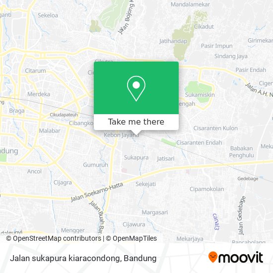 Jalan sukapura kiaracondong map