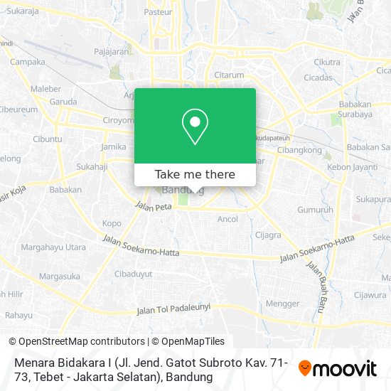 Menara Bidakara I (Jl. Jend. Gatot Subroto Kav. 71-73, Tebet - Jakarta Selatan) map