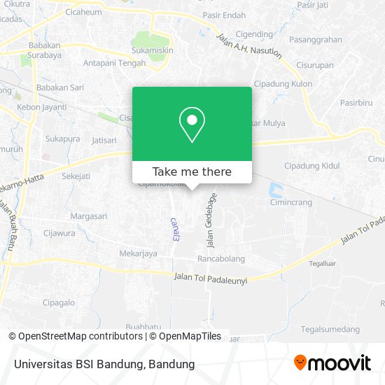 Universitas BSI Bandung map