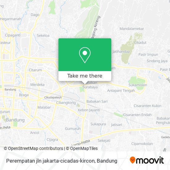 Perempatan jln jakarta-cicadas-kircon map